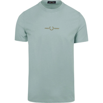 Textiel Heren T-shirts & Polo’s Fred Perry T-Shirt M4580 Lichtblauw Blauw