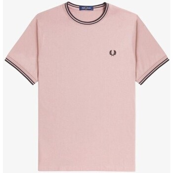 Textiel Heren T-shirts korte mouwen Fred Perry M1588 Roze