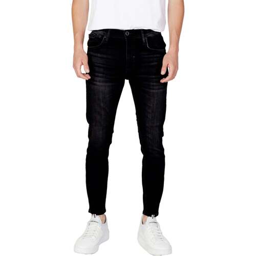 Textiel Dames Skinny Jeans Antony Morato Zwarte jeans met rits en knopen Zwart