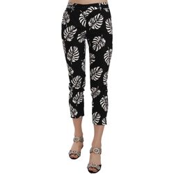 Textiel Dames Broeken / Pantalons D&G Skinny broek met print Zwart