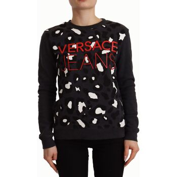 Textiel Dames Sweaters / Sweatshirts Versace Luipaard trui met lange mouwen Zwart