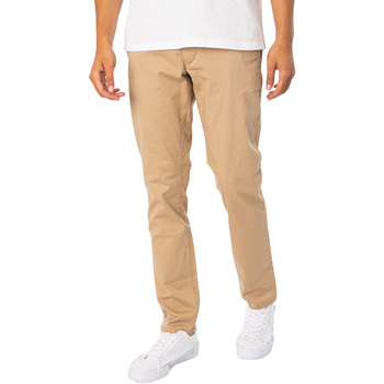 Textiel Heren Chino's Gant Slanke chinobroek van keperstof Beige