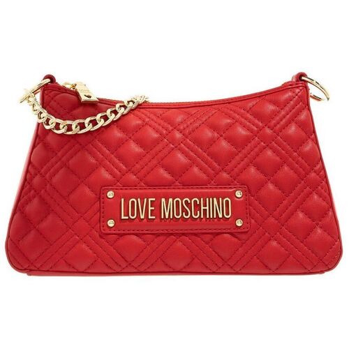 Tassen Dames Schoudertassen met riem Love Moschino Gouden hardware imitatieleren crossbodytas Rood