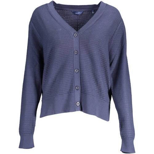 Textiel Dames Sweaters / Sweatshirts Gant Blauwe katoenen trui Blauw