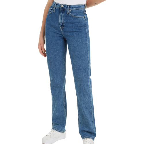 Textiel Dames Straight jeans Calvin Klein Jeans  Blauw