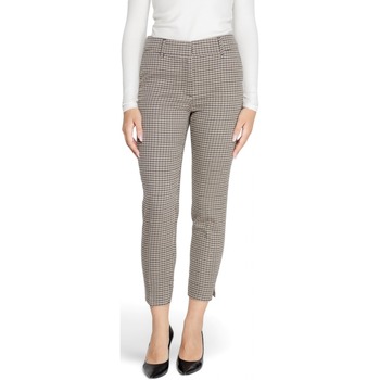 Textiel Dames Broeken / Pantalons Only ONLLETTIE MW CHECK CIGARETTE TLR 15328064 Beige