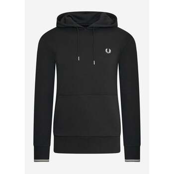 Textiel Heren Sweaters / Sweatshirts Fred Perry Tipped hooded sweatshirt Zwart