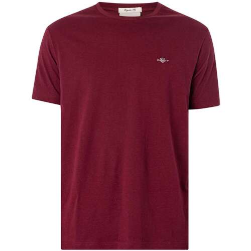 Textiel Heren T-shirts korte mouwen Gant Normaal schild T-shirt Rood