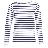 Textiel Dames T-shirts met lange mouwen Betty London IFLIGEME Wit / Blauw