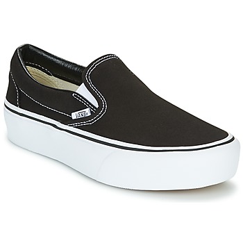 Schoenen Dames Instappers Vans Classic Slip-On Platform Zwart