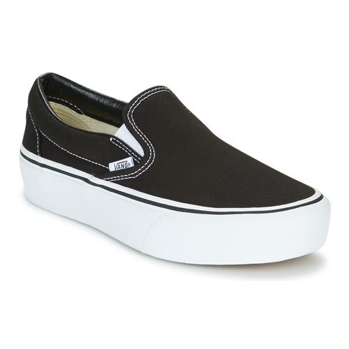 Schoenen Dames Instappers Vans Classic Slip-On Platform Zwart