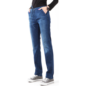 tekstylia Damskie Jeansy skinny Wrangler Jeansy  Slouchy Cosy Blue W27CGM82G Niebieski