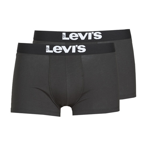 Bielizna Męskie Bokserki Levi's MEN SOLID TRUNK PACK X2 Czarny