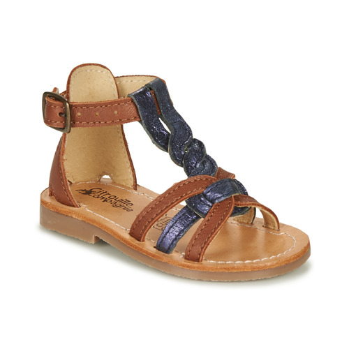 Buty Dziewczynka Sandały Citrouille et Compagnie GITANOLO Marine / Camel