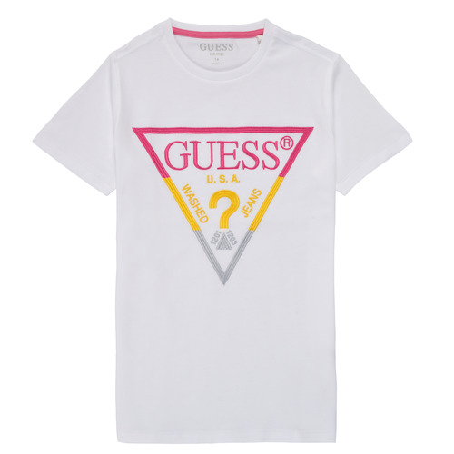 tekstylia Chłopiec T-shirty z krótkim rękawem Guess H1RJ05-K8HM0-P66P Biały