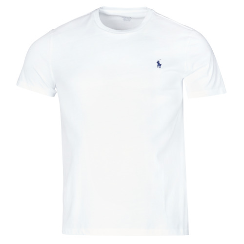 tekstylia Męskie T-shirty z krótkim rękawem Polo Ralph Lauren T-SHIRT AJUSTE COL ROND EN COTON LOGO PONY PLAYER Biały