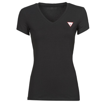 tekstylia Damskie T-shirty z krótkim rękawem Guess SS VN MINI TRIANGLE TEE Czarny