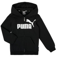 tekstylia Chłopiec Bluzy Puma ESSENTIAL BIG LOGO FZ HOODIE Czarny