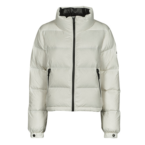 tekstylia Damskie Kurtki pikowane Superdry ALPINE LUXE DOWN JACKET Biały