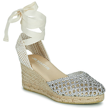 Buty Damskie Espadryle JB Martin VISALIA Tresse / Metal / Argenté