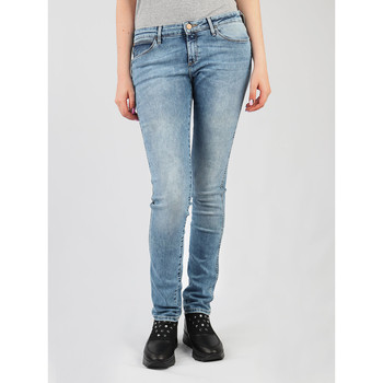 tekstylia Damskie Jeansy skinny Wrangler Best Blue Low Waist Courtney W23SX7850 Niebieski