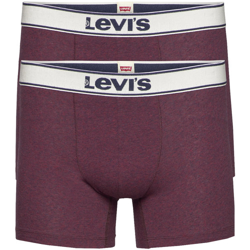 Bielizna Męskie Bokserki Levi's Boxer 2 Pairs Briefs Bordeaux