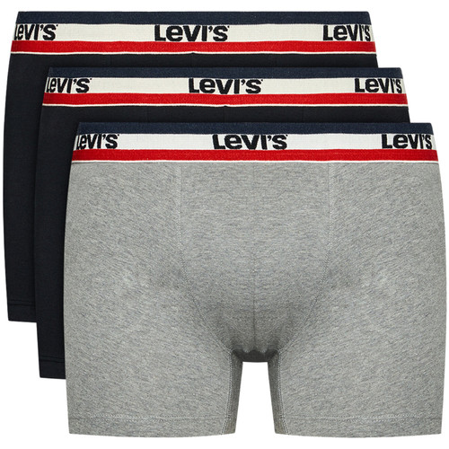 Bielizna Męskie Bokserki Levi's Boxer 3 Pairs Briefs Czarny