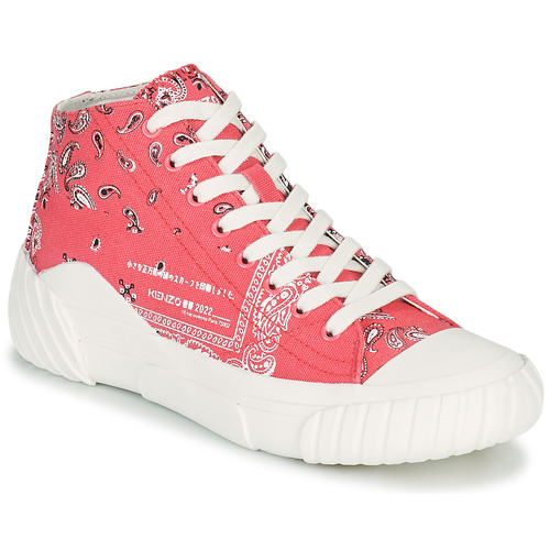 Buty Damskie Trampki wysokie Kenzo TIGER CREST HIGH TOP SNEAKERS Różowy