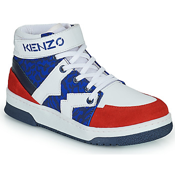 Buty Chłopiec Trampki wysokie Kenzo K29074 Niebieski / Biały / Czerwony