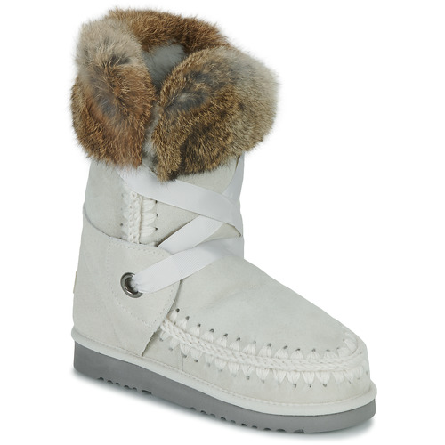 Buty Damskie Buty za kostkę Mou ESKIMO LACE FUR Beżowy