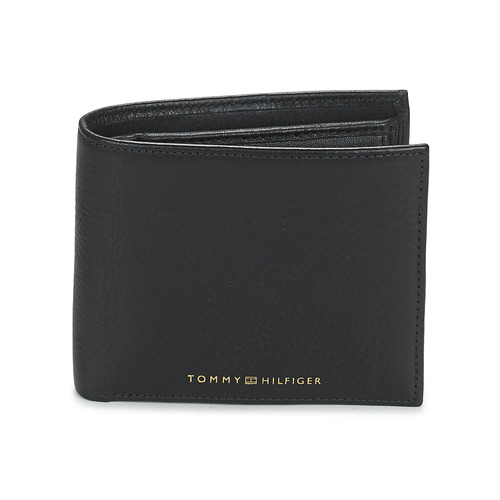 Torby Męskie Portfele Tommy Hilfiger PREMIUM LEATHER CC FLAP AND COIN Czarny