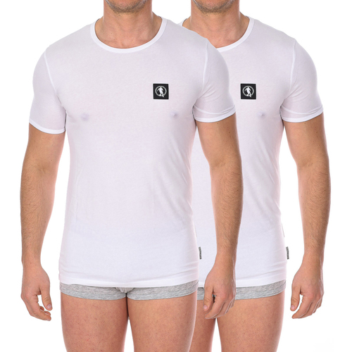 tekstylia Męskie T-shirty z krótkim rękawem Bikkembergs BKK1UTS07BI-WHITE Biały