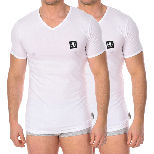 tekstylia Męskie T-shirty z krótkim rękawem Bikkembergs BKK1UTS08BI-WHITE Biały