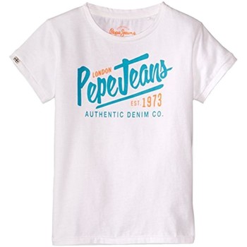 tekstylia Chłopiec T-shirty z krótkim rękawem Pepe jeans  Biały