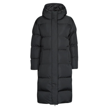 tekstylia Damskie Kurtki pikowane Superdry STUDIOS LONGLINE DUVET COAT Czarny