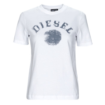 tekstylia Damskie T-shirty z krótkim rękawem Diesel T-REG-G7 Biały / Niebieski