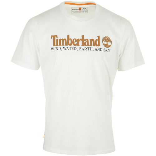 tekstylia Męskie T-shirty z krótkim rękawem Timberland Front Tee Biały