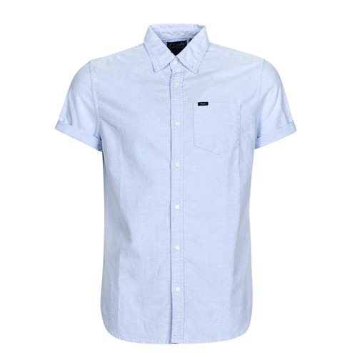 tekstylia Męskie Koszule z krótkim rękawem Superdry VINTAGE OXFORD S/S SHIRT Niebieski