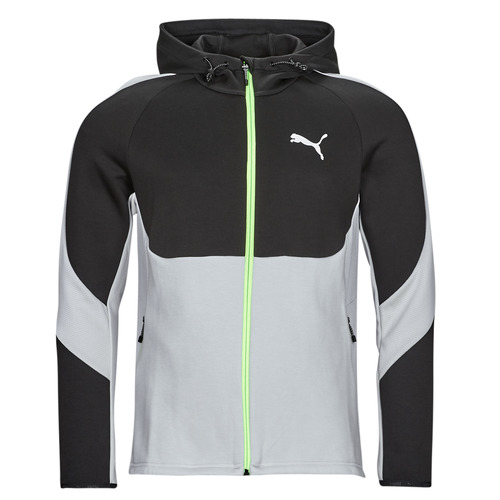 tekstylia Męskie Bluzy Puma EVOSTRIPE FULL ZIP HOODIE Szary / Czarny