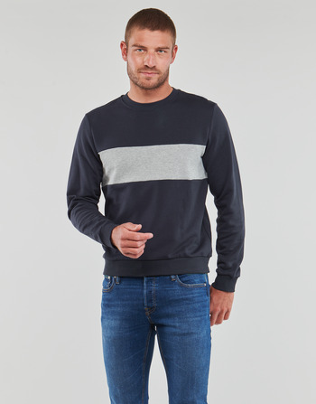 tekstylia Męskie Bluzy Geox M SWEATER R-NECK BAN Marine / Szary