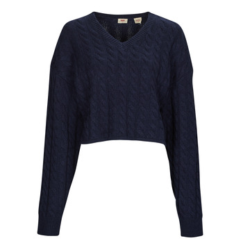 tekstylia Damskie Swetry Levi's RAE CROPPED SWEATER Niebieski / Marine