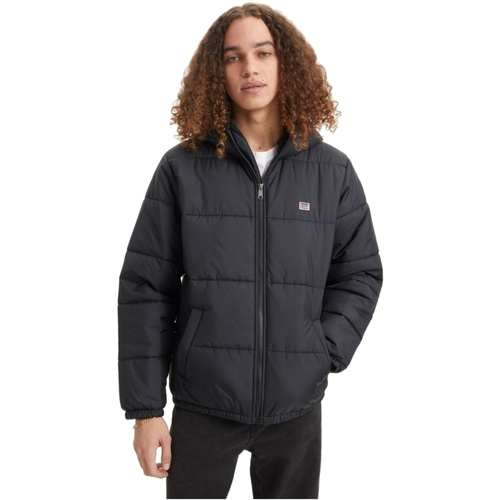 tekstylia Męskie Kurtki ocieplane Levi's Telegraph Hood Shrt Jacket Czarny