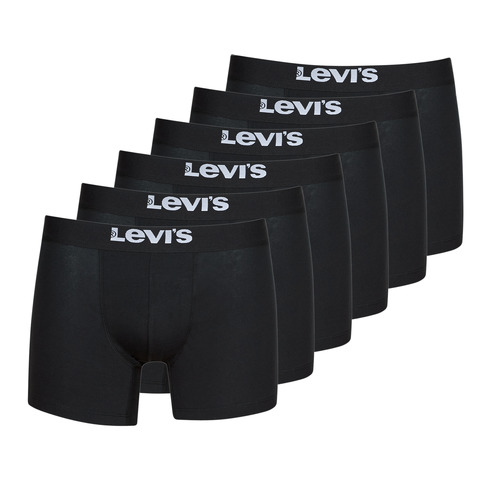 Bielizna Męskie Bokserki Levi's SOLID BASIC BRIEF PACK X6 Czarny