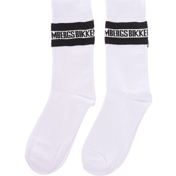 Dodatki Męskie Skarpety Bikkembergs BK022-WHITE-BLACK Wielokolorowy