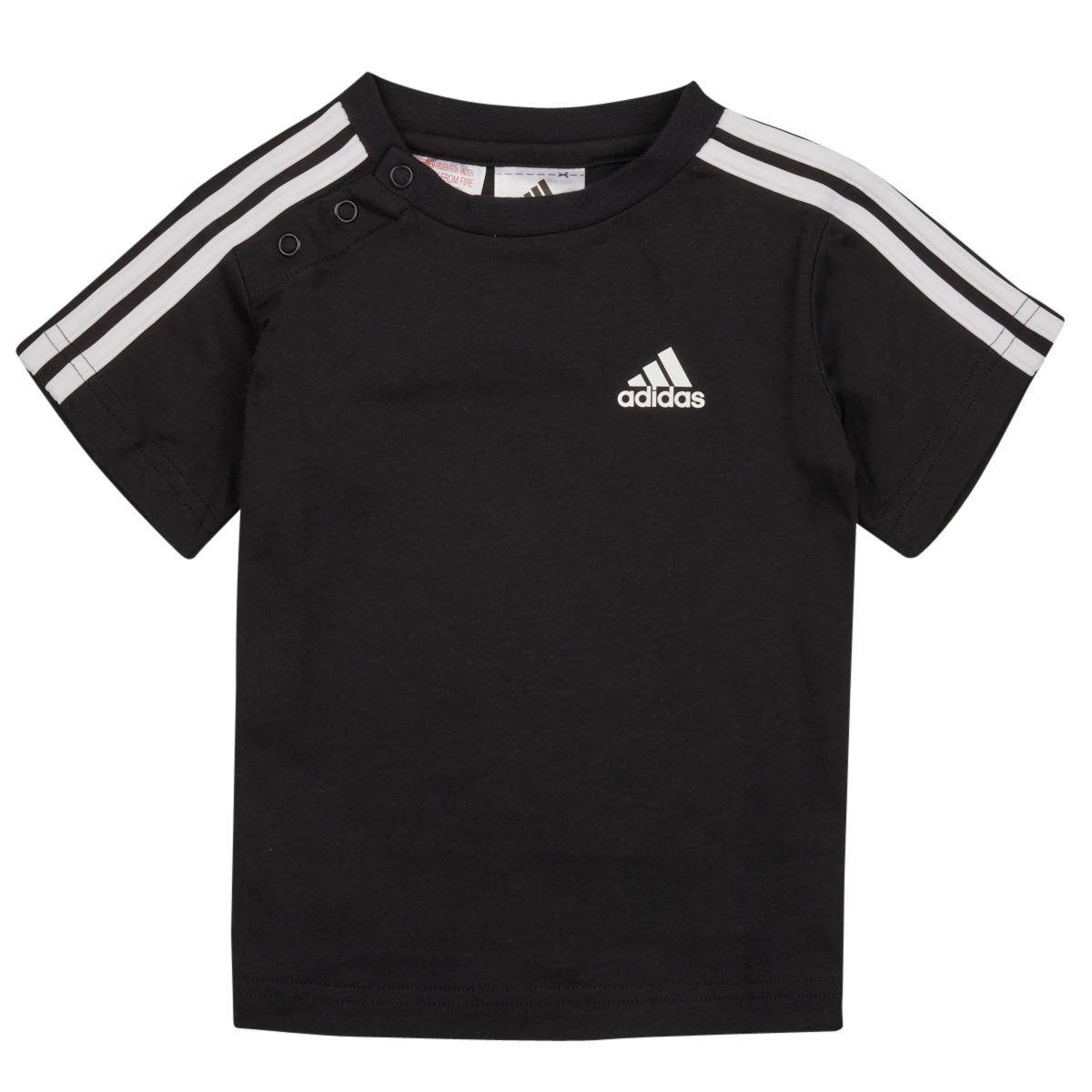 tekstylia Chłopiec T-shirty z krótkim rękawem Adidas Sportswear IB 3S TSHIRT Czarny