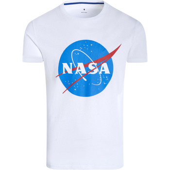 tekstylia Męskie T-shirty z krótkim rękawem Nasa  Biały