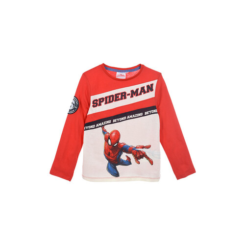 tekstylia Chłopiec T-shirty z długim rękawem TEAM HEROES  T SHIRT SPIDERMAN Czerwony / Biały