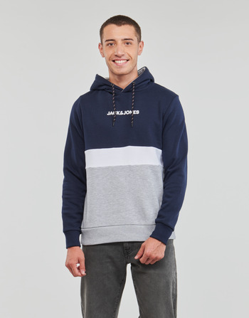 tekstylia Męskie Bluzy Jack & Jones JJEREID BLOCKING SWEAT HOOD Wielokolorowy