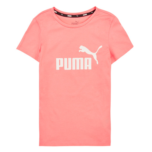 tekstylia Dziewczynka T-shirty z krótkim rękawem Puma ESS LOGO TEE G Różowy