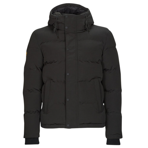 tekstylia Męskie Kurtki pikowane Superdry EVEREST SHORT HOODED PUFFER Czarny